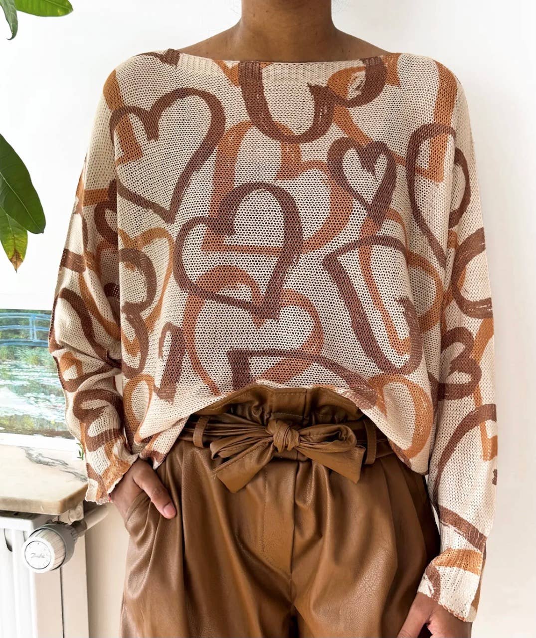 Heart Printed Sweater