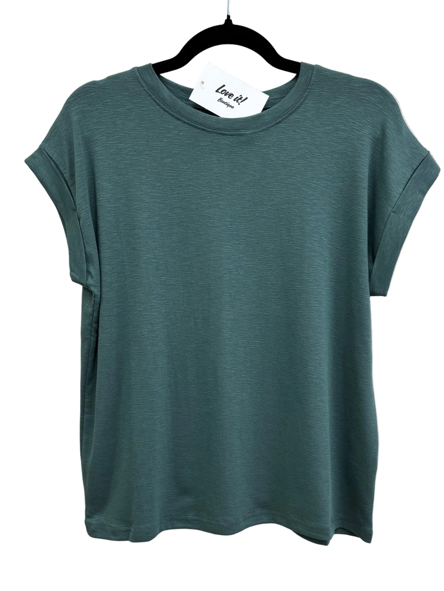 Slub Rolled Sleeve Tee