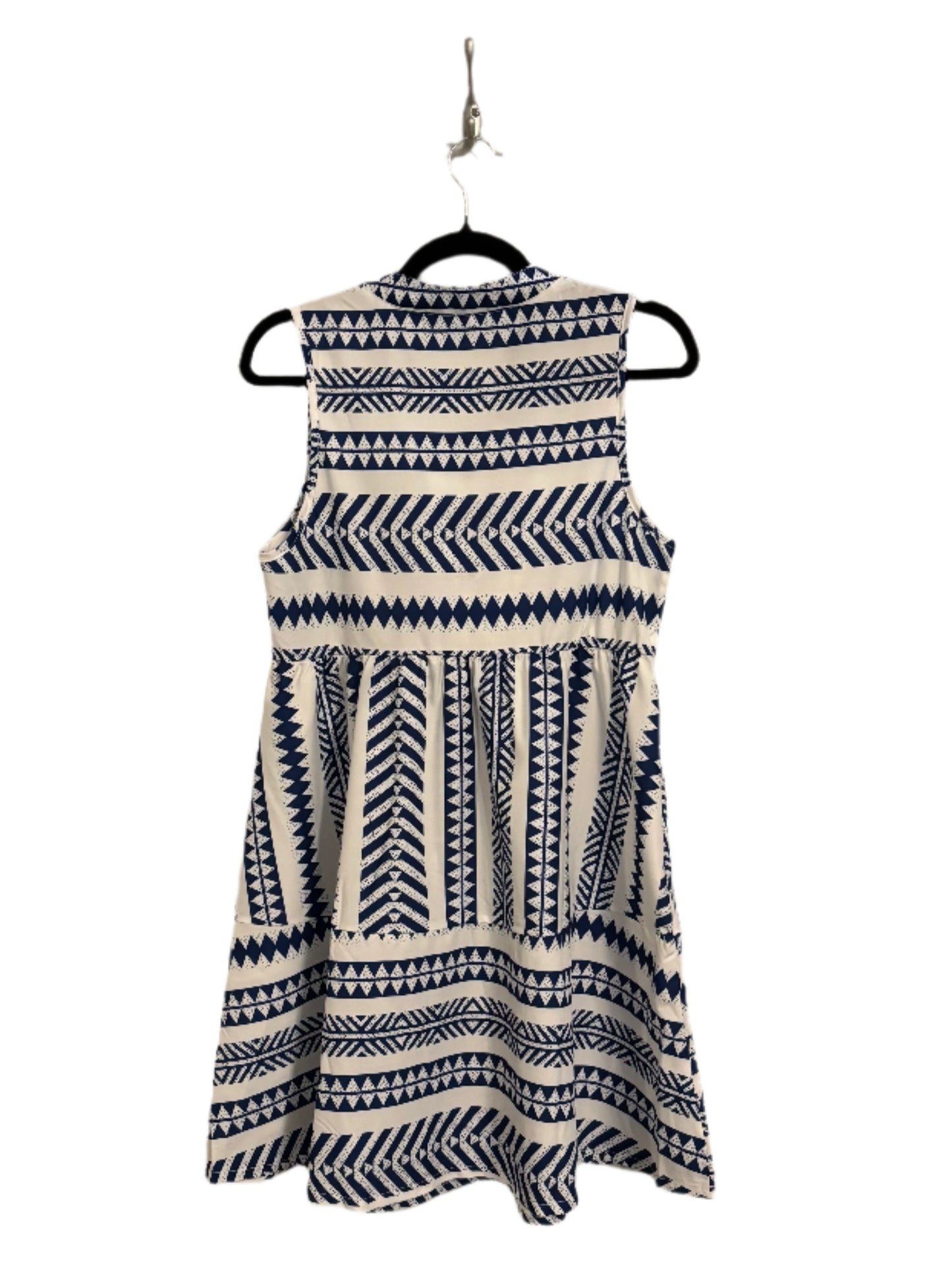 Sleeveless Striped V-Neck Dress