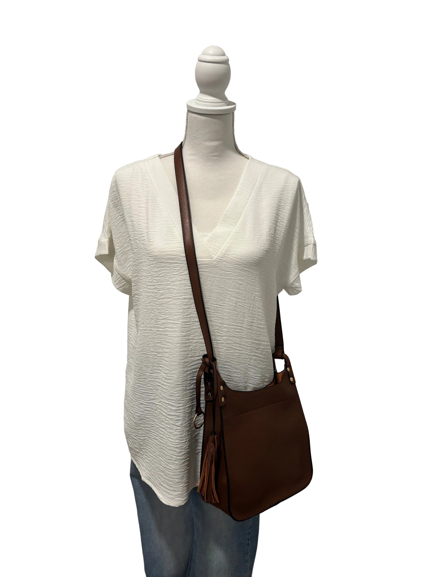 Crossbody Bag with Tassels