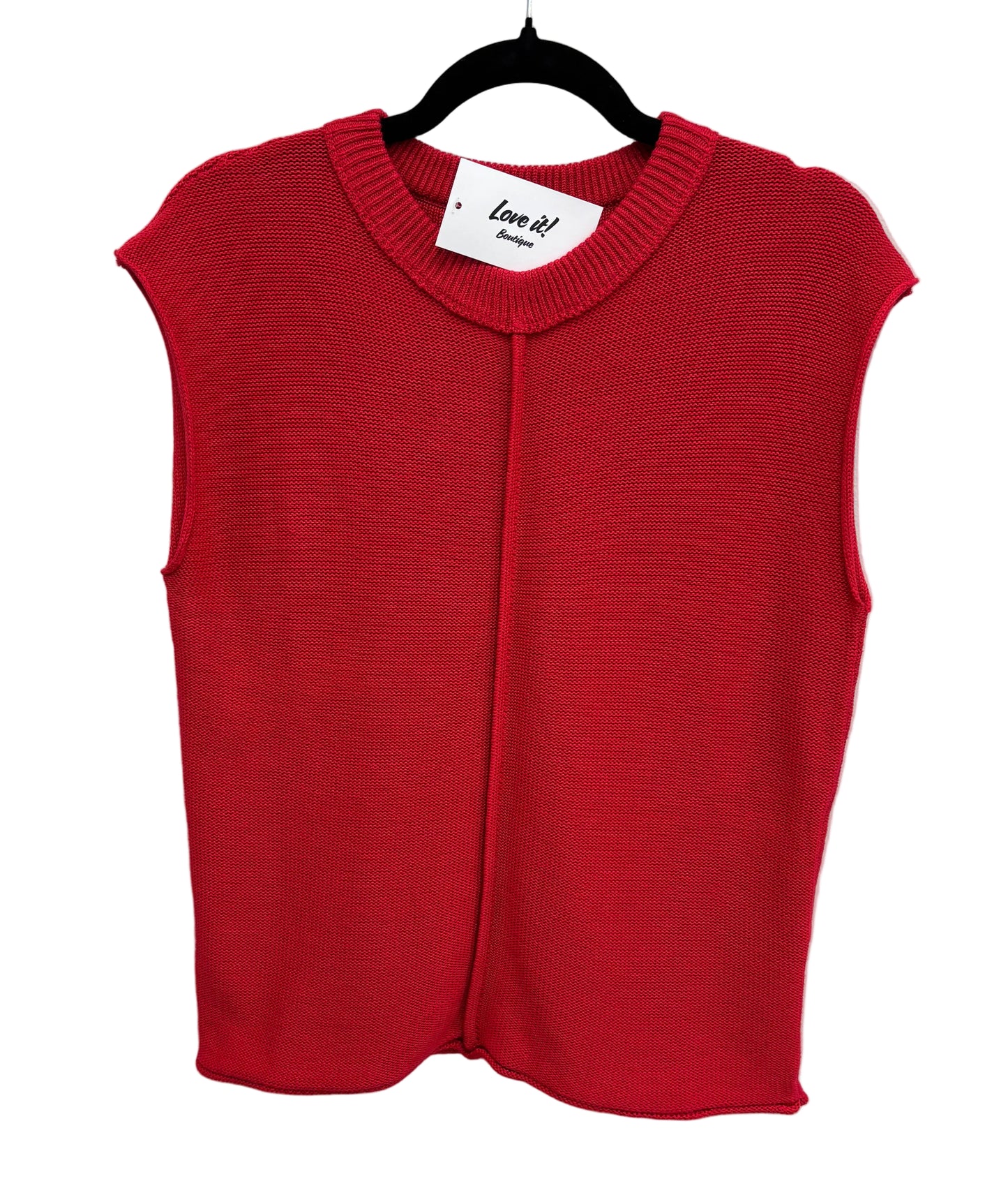 Front Seam Sweater Tank Top