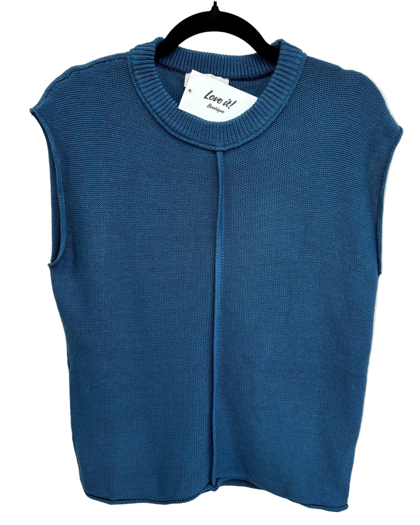 Front Seam Sweater Tank Top