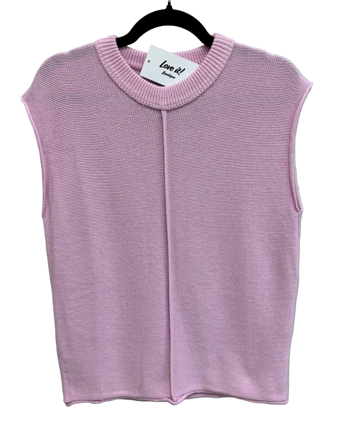 Front Seam Sweater Tank Top