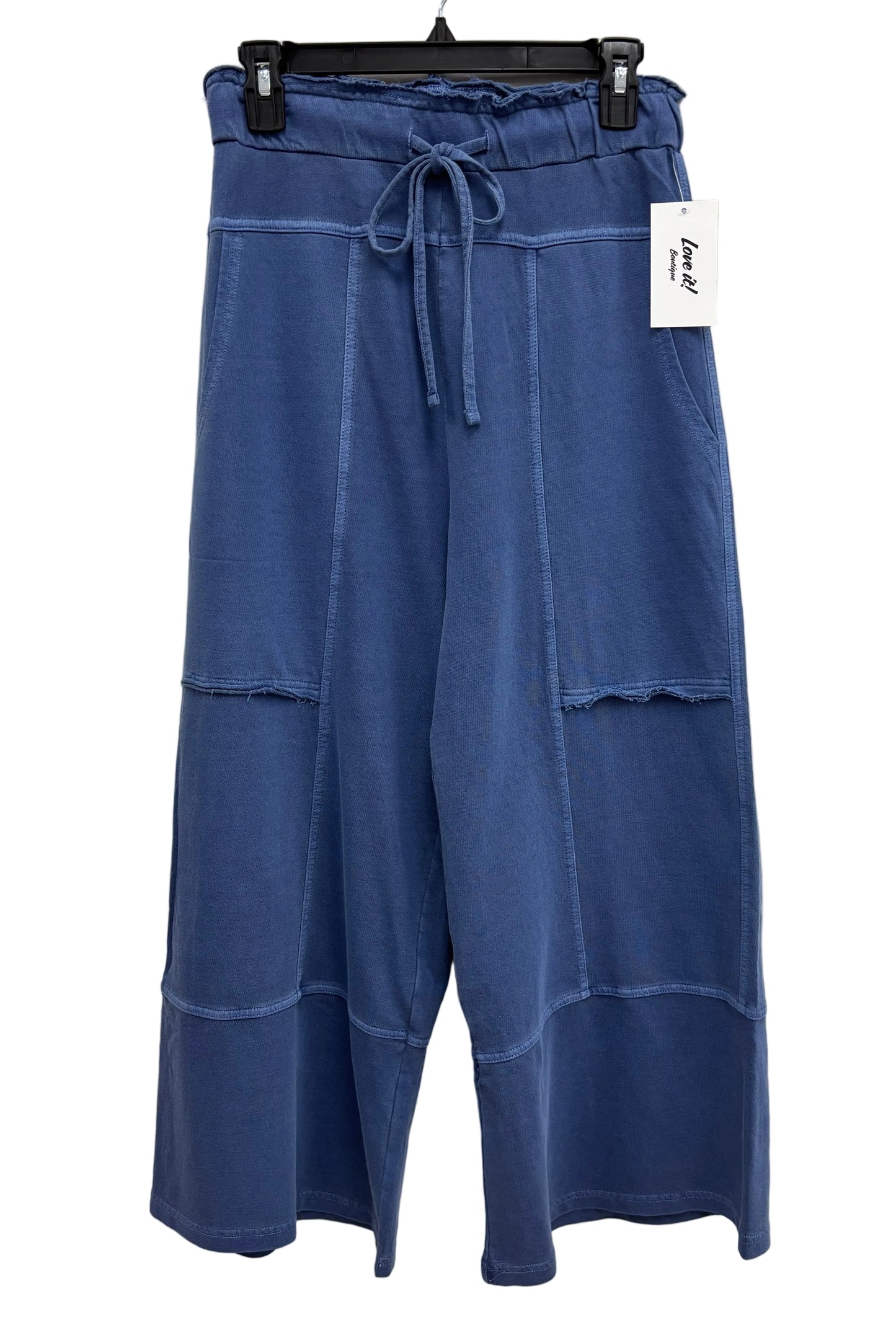 French Terry Exposed Seam Drawstring Pant