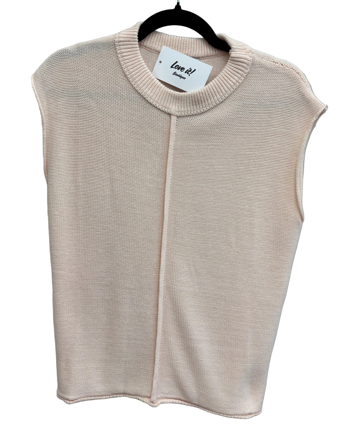Front Seam Sweater Tank Top