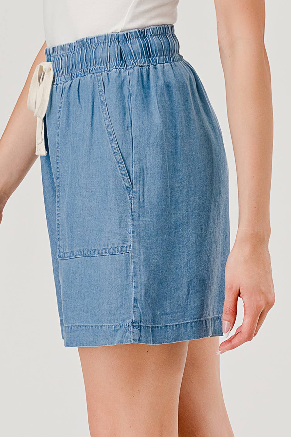 Washed Denim Chambray Short