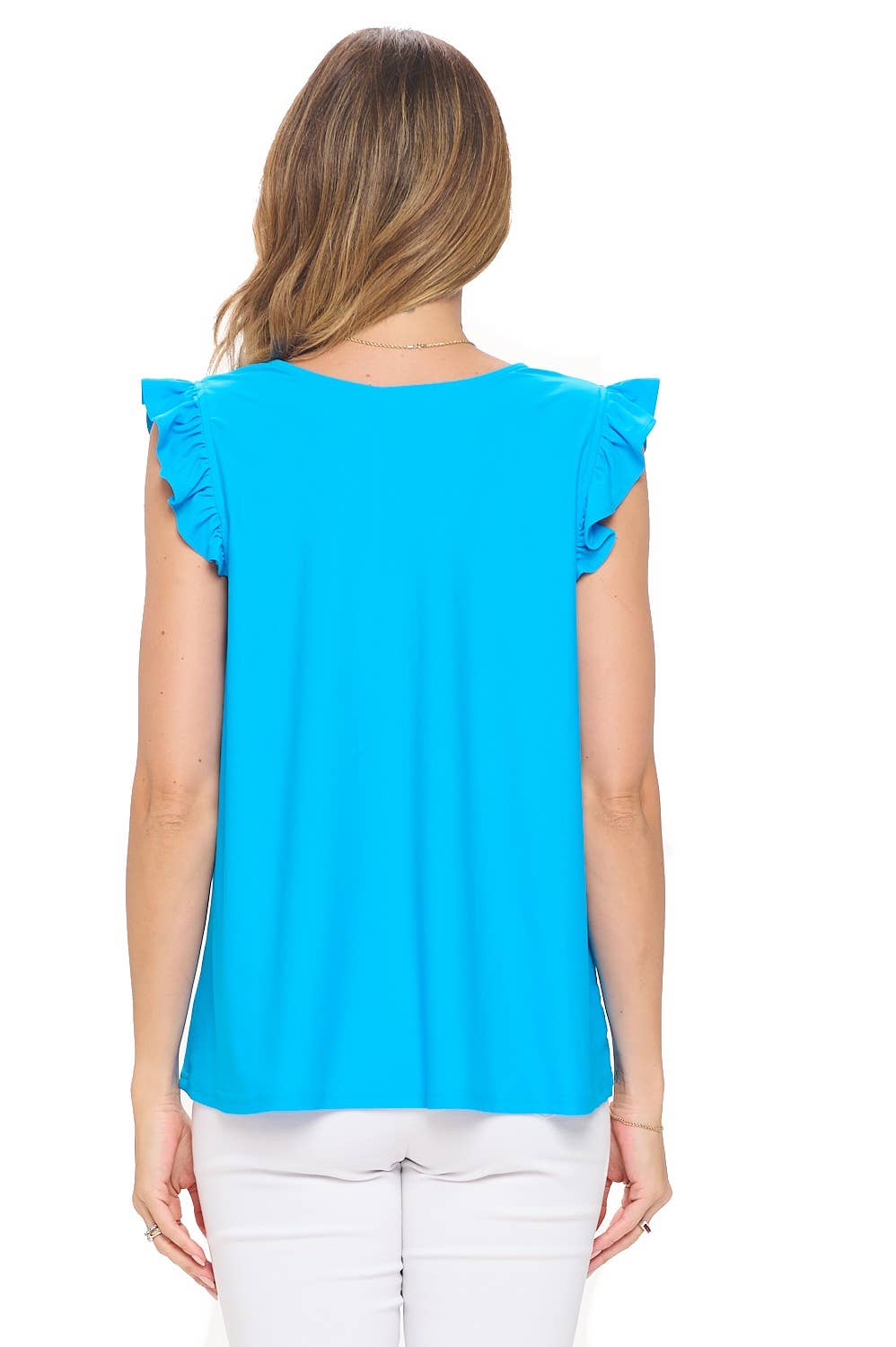 Ruffle Cap Sleeve Top