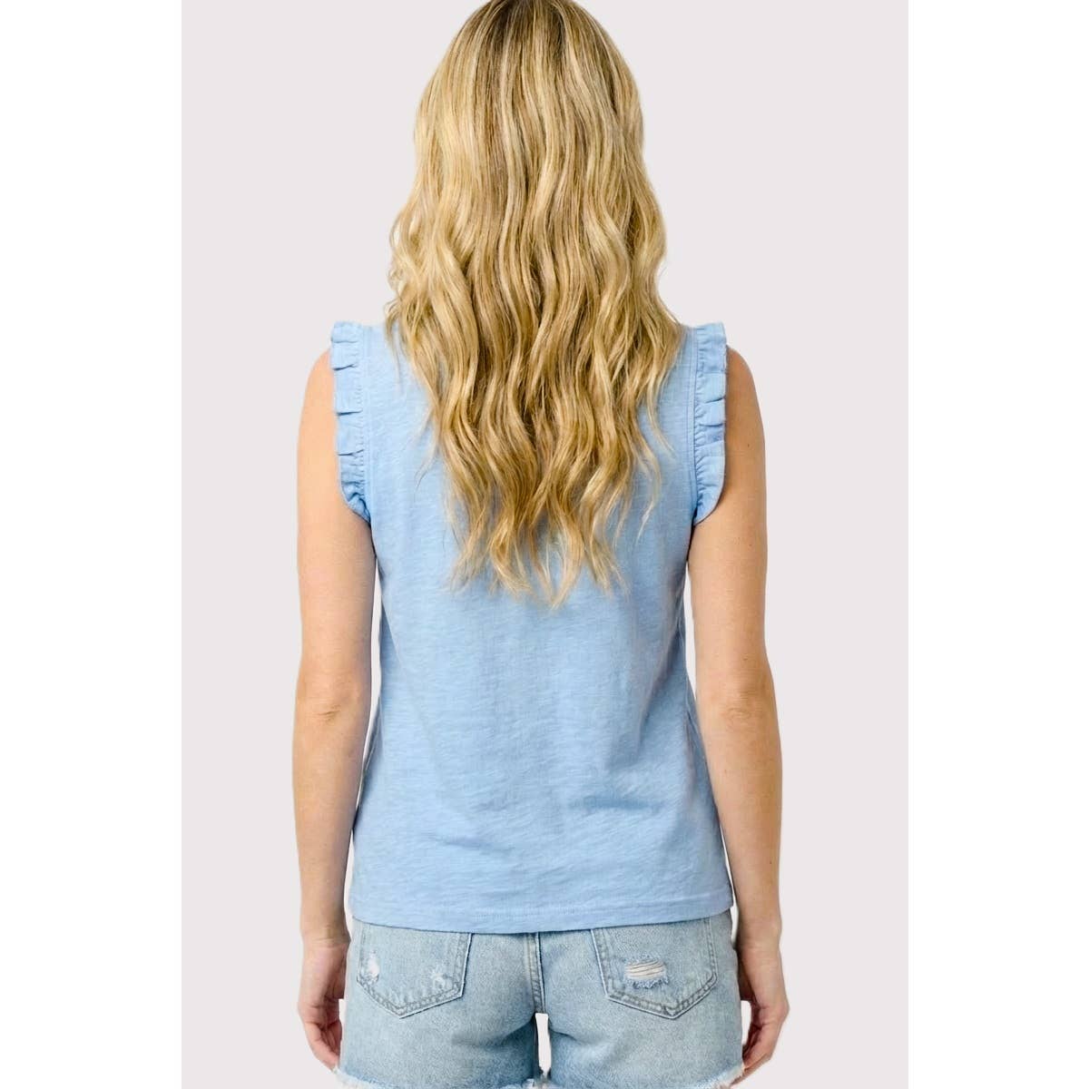 Frilled Cotton Tank