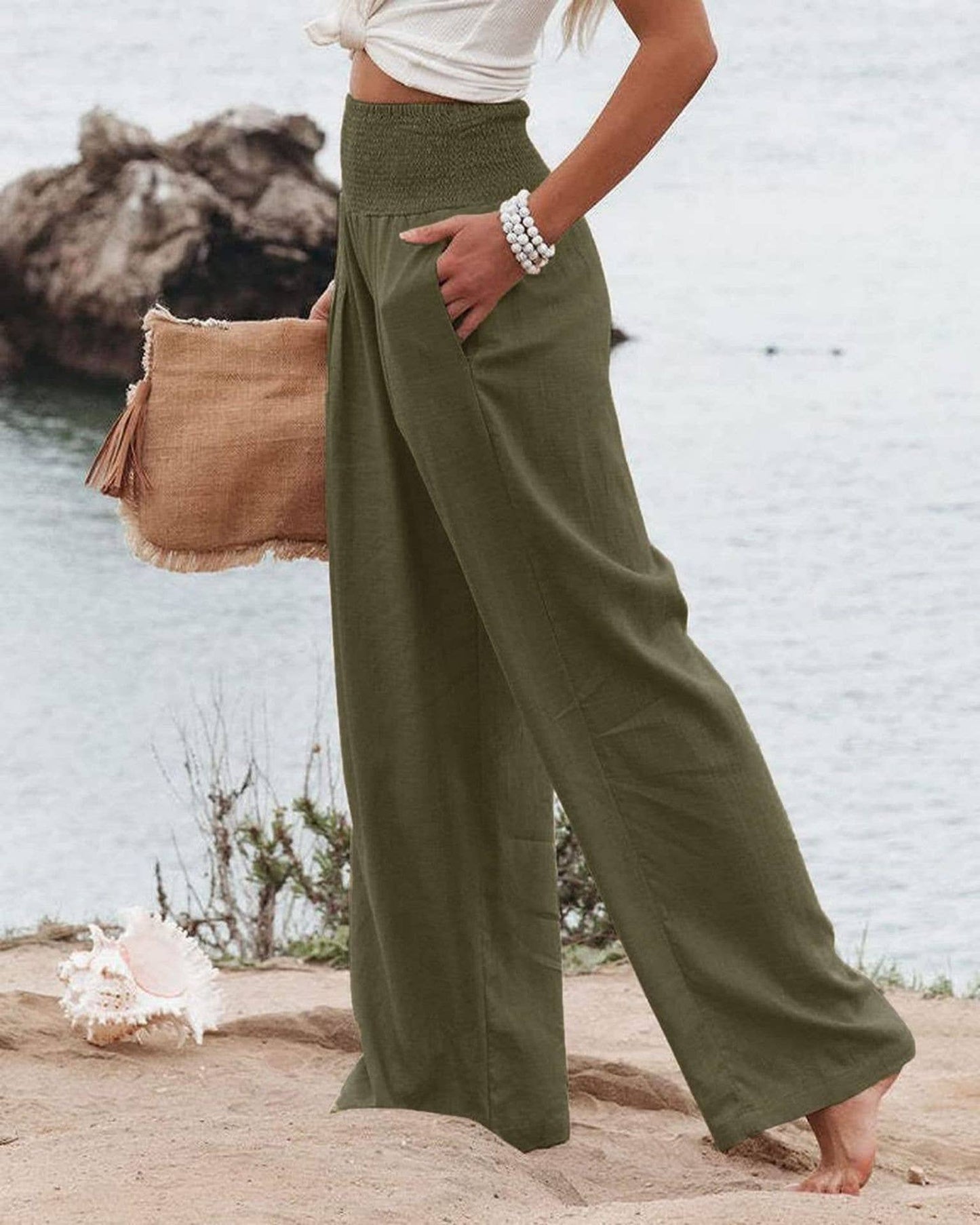 Wide Leg Cotton Pant