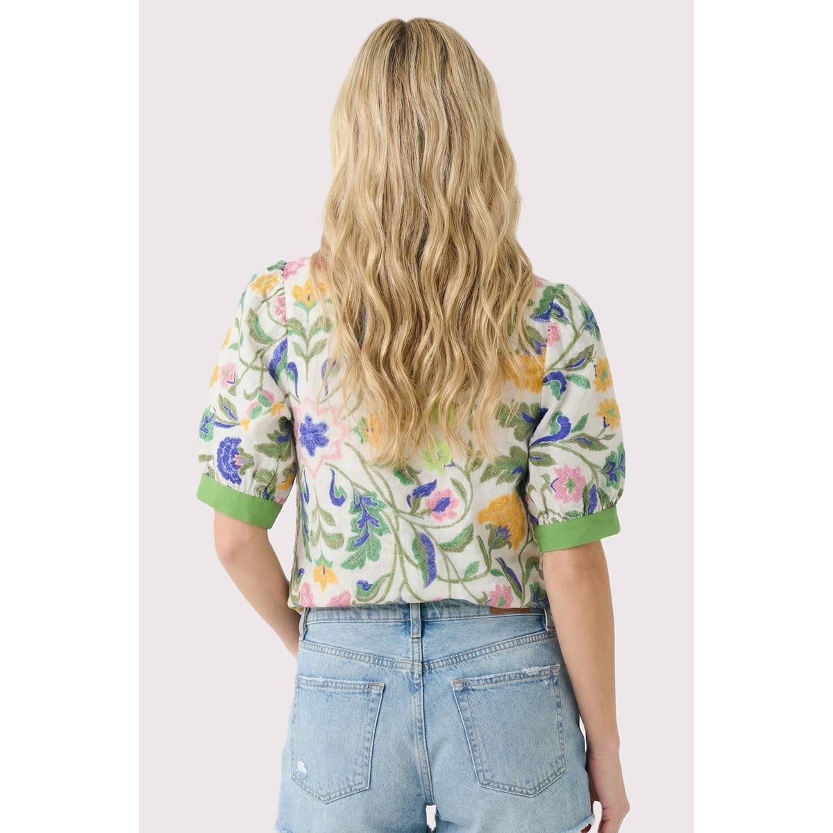 Floral Collar Printed Top