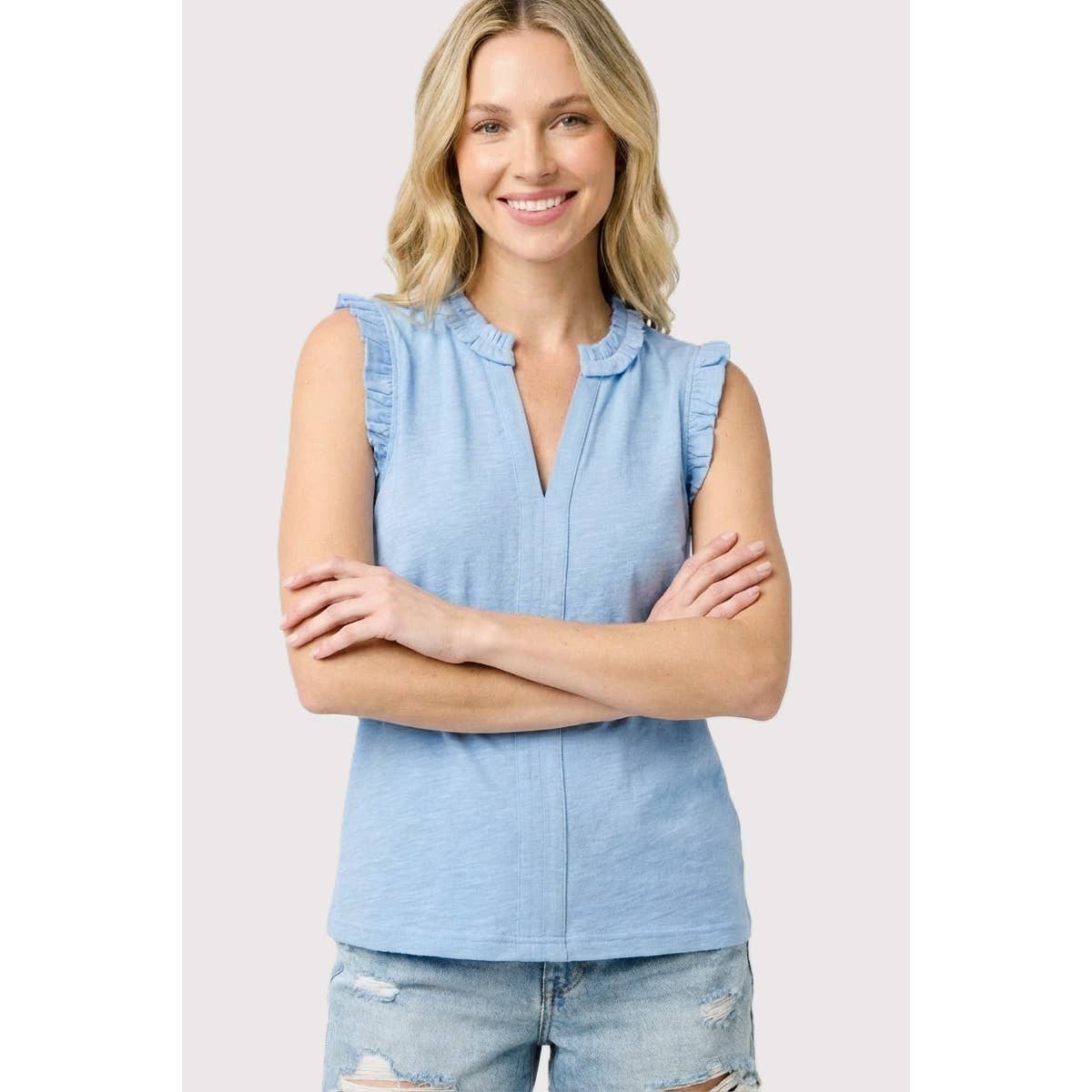 Frilled Cotton Tank