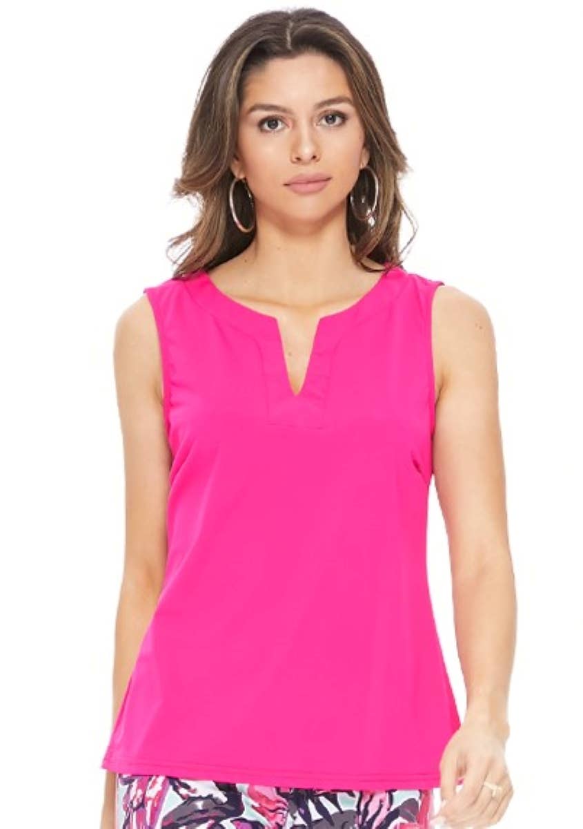 Notched Neck Tank Top