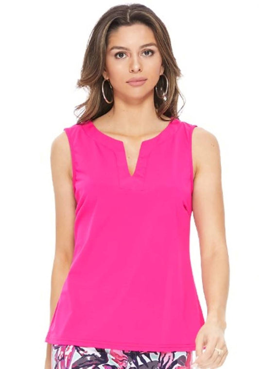 Notched Neck Tank Top