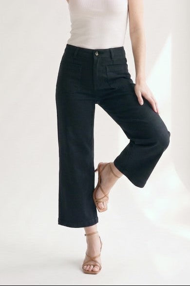 Black Ankle Cropped Denim