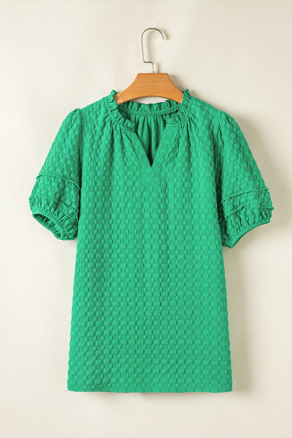 Textured Puff Sleeve Top