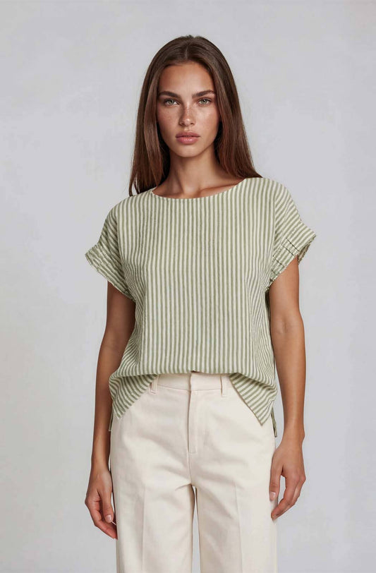 Striped Cap Sleeve Top