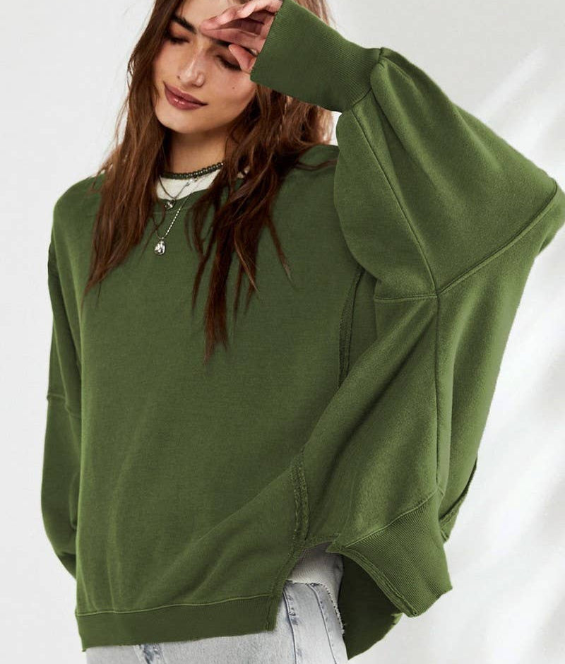 Loose Fit Exposed Seam Sweatshirt