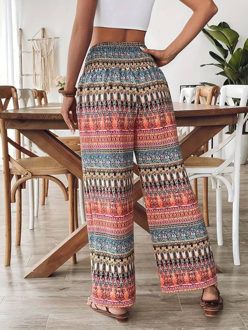 Boho Printed Wide Leg Pant