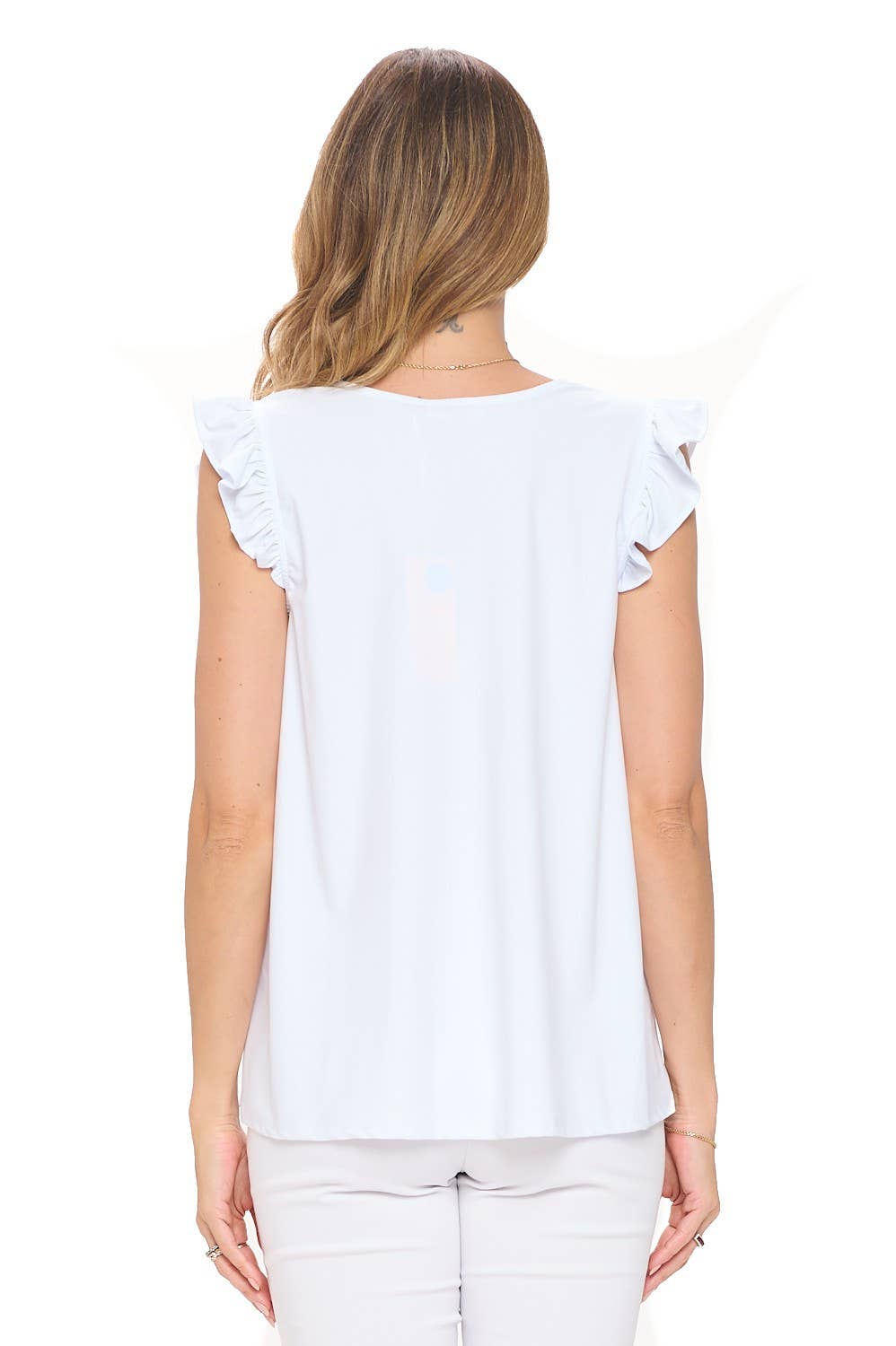 Ruffle Cap Sleeve Top