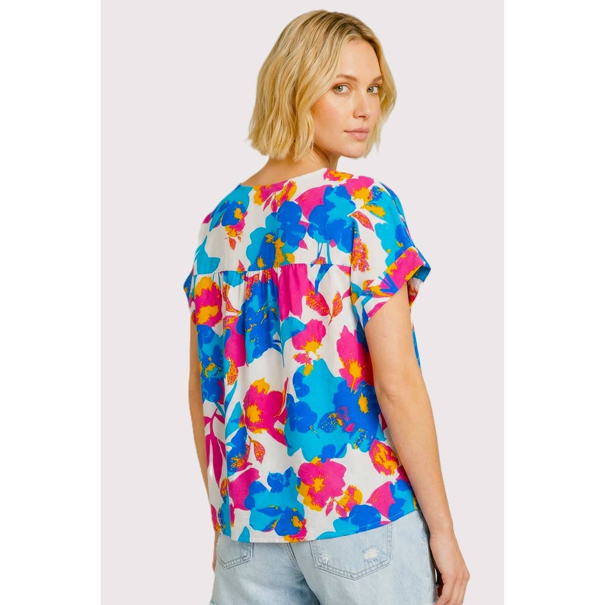 Bold Floral Print Top