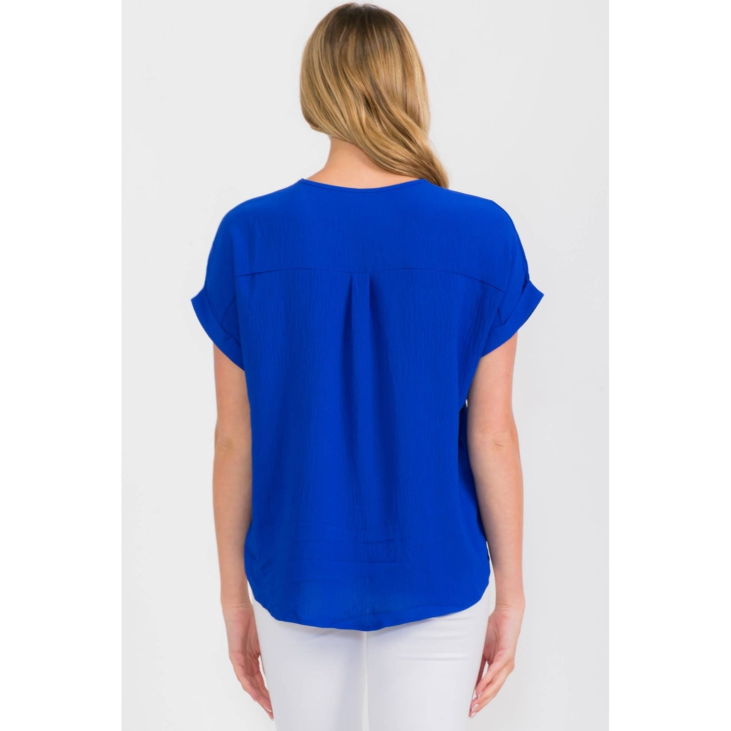Solid Short Sleeve Dolman Top
