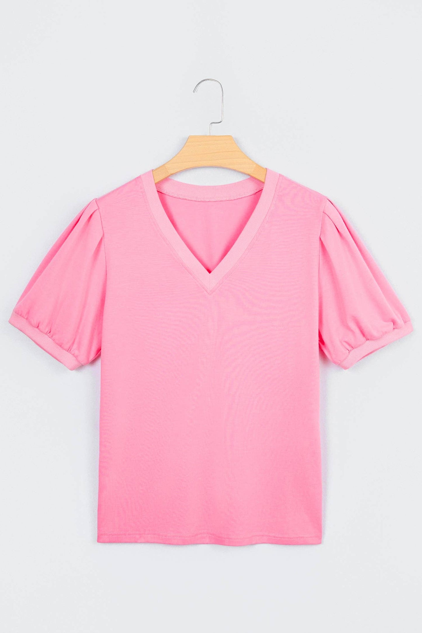 V Neck Puff Sleeve Top