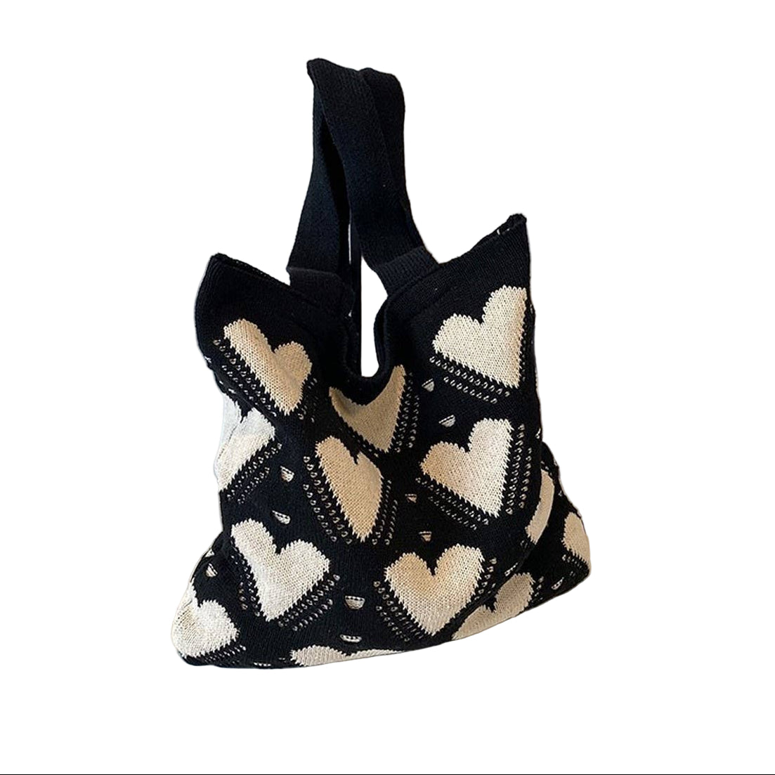 Large Heart Knit Tote