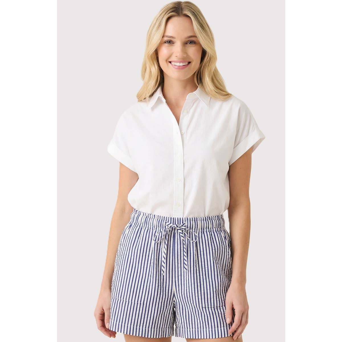 Striped Paper Bag Shorts