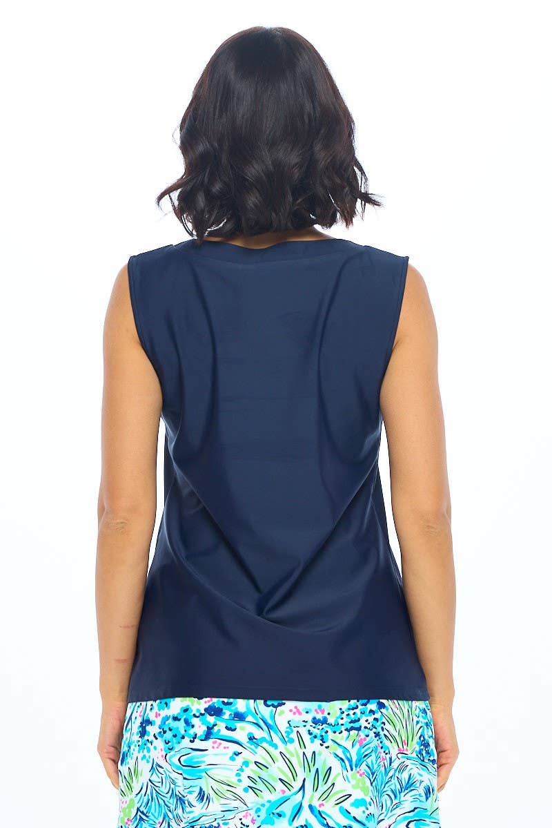 Notched Neck Tank Top