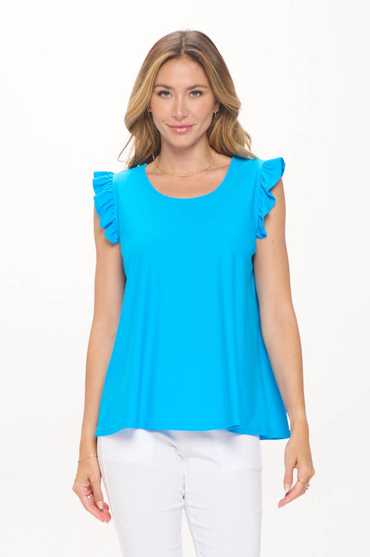 Ruffle Cap Sleeve Top