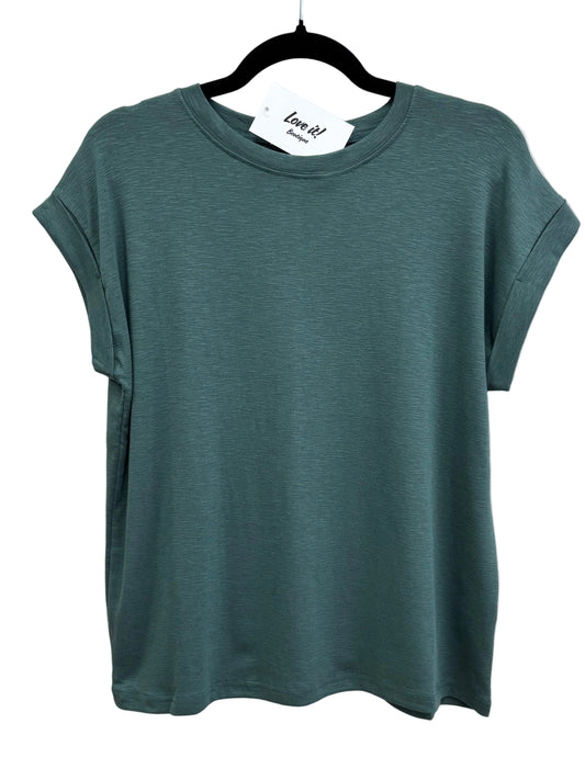 Slub Rolled Sleeve Tee