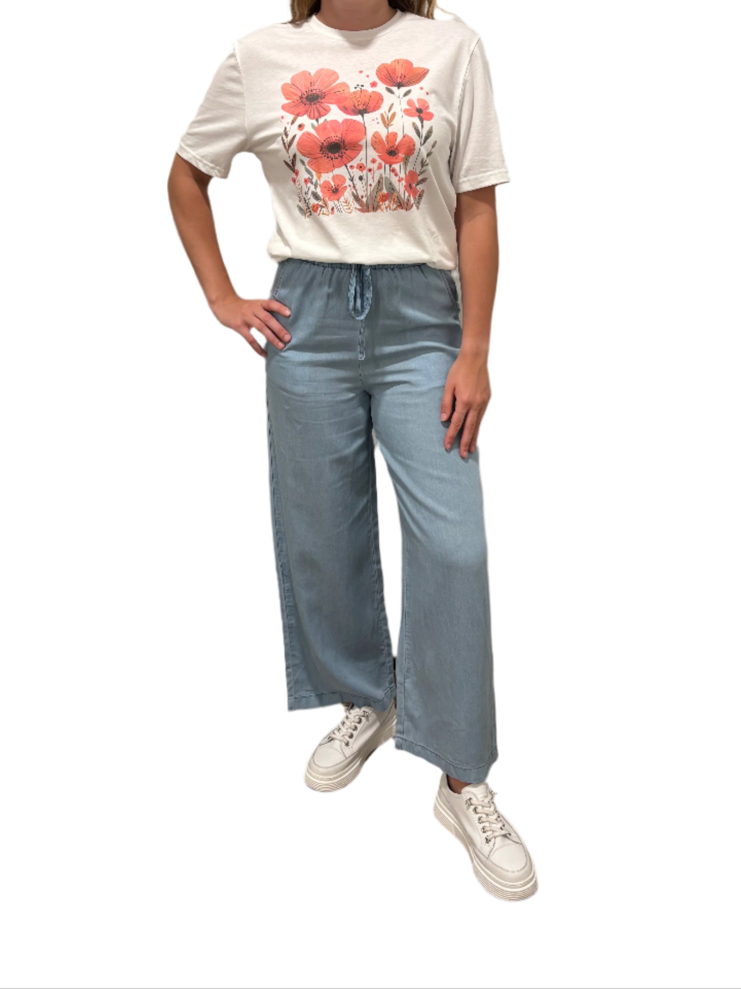 Pink Poppy Floral Graphic T Shirt