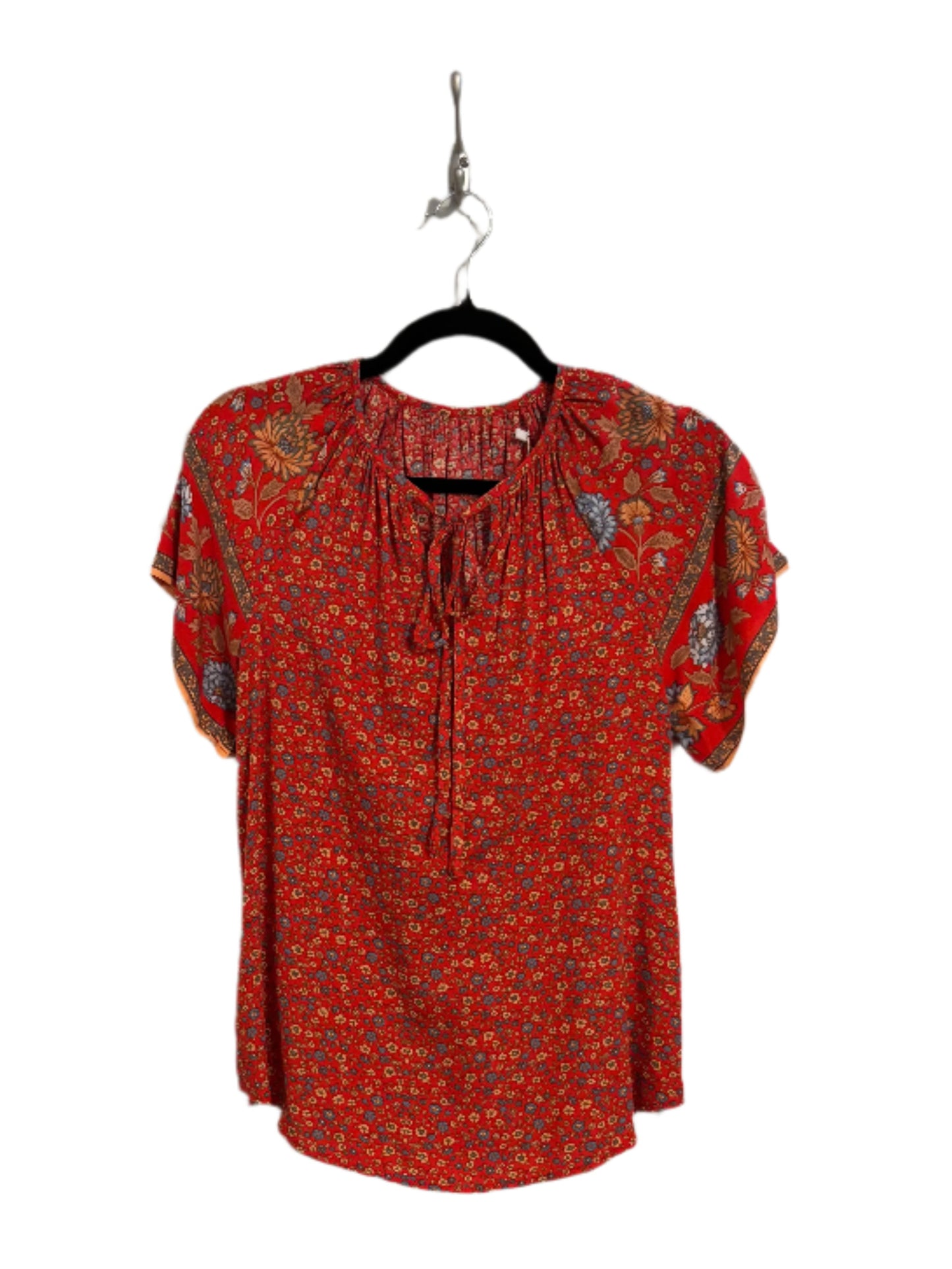 Boho Floral Print V-Neck Top