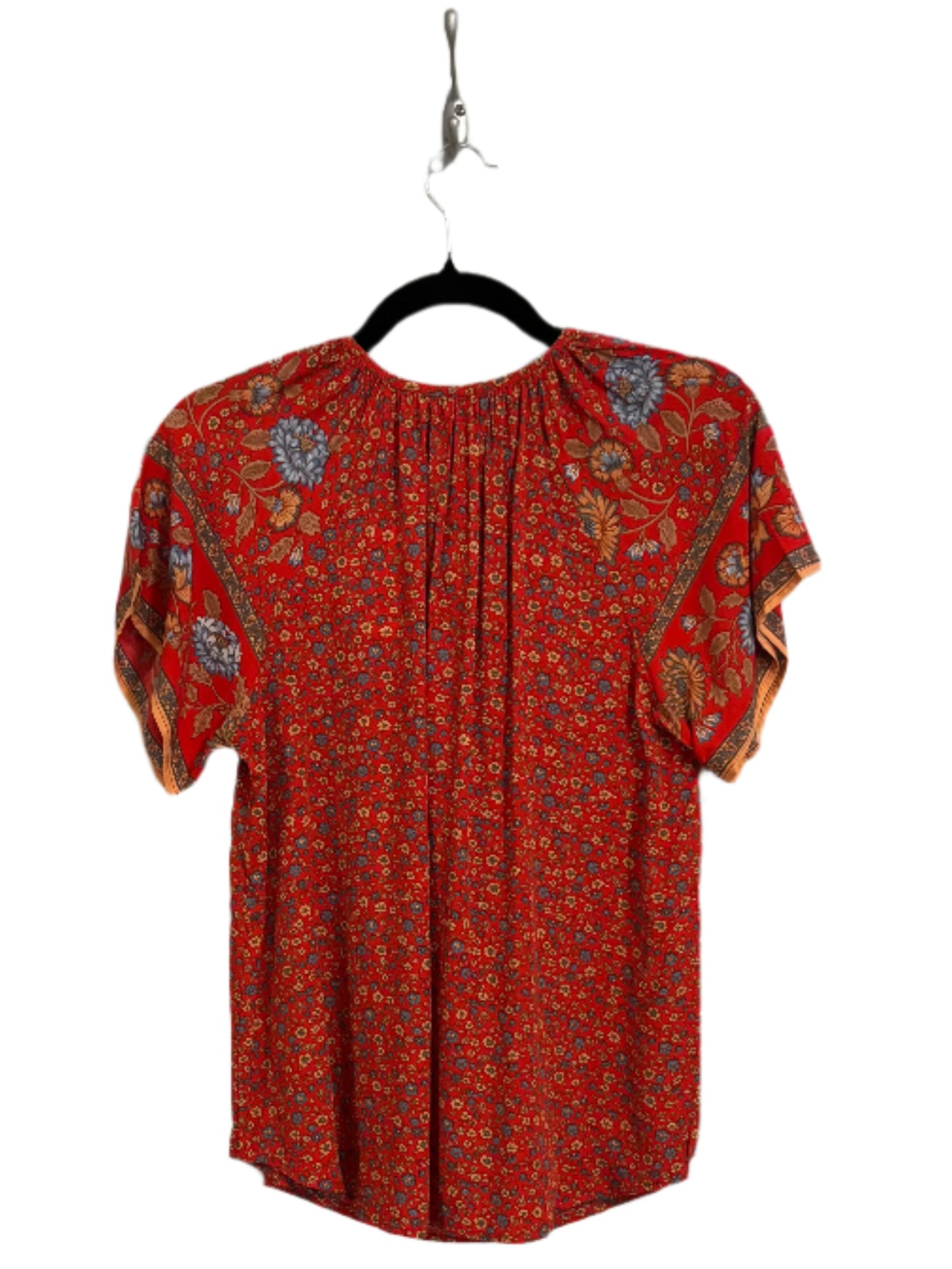 Boho Floral Print V-Neck Top