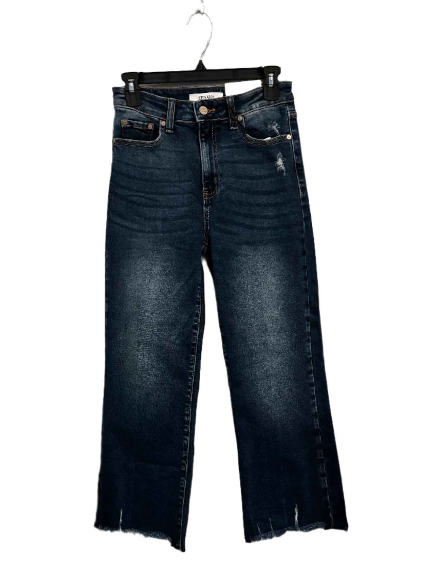 Mid Rise Straight Denim- Raw Hem