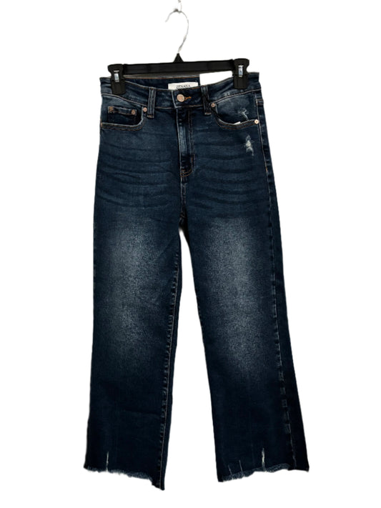 Mid Rise Straight Denim- Raw Hem