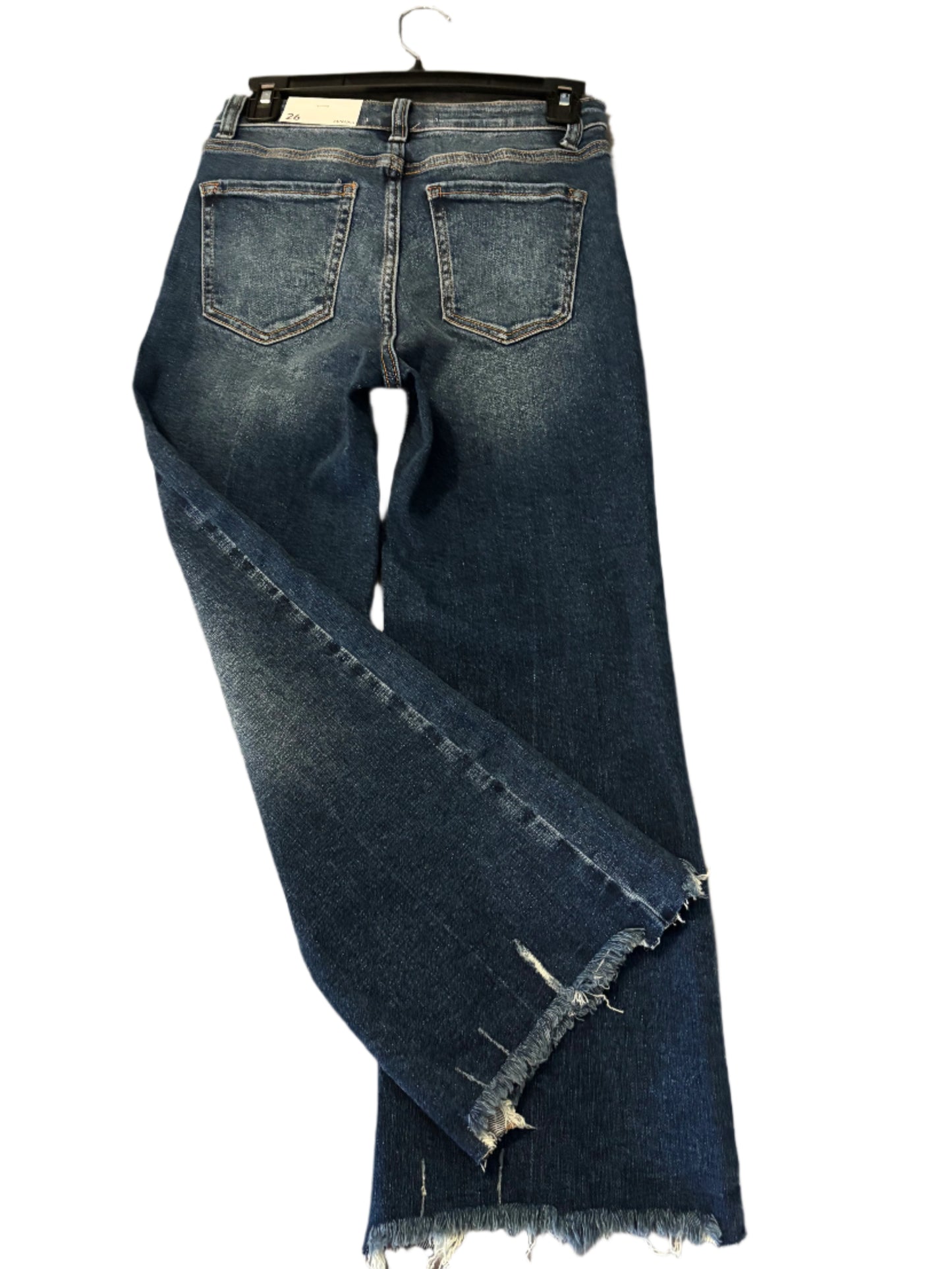 Mid Rise Straight Denim- Raw Hem