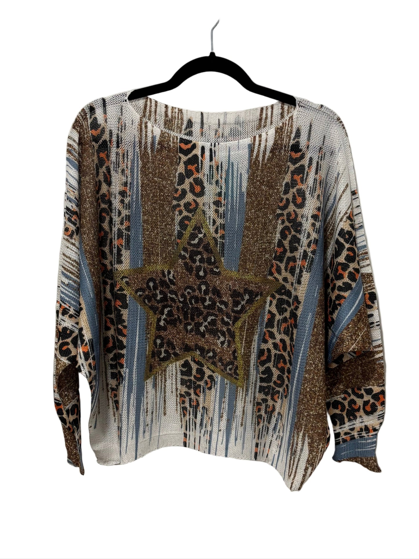 Leopard Star Printed Sweater