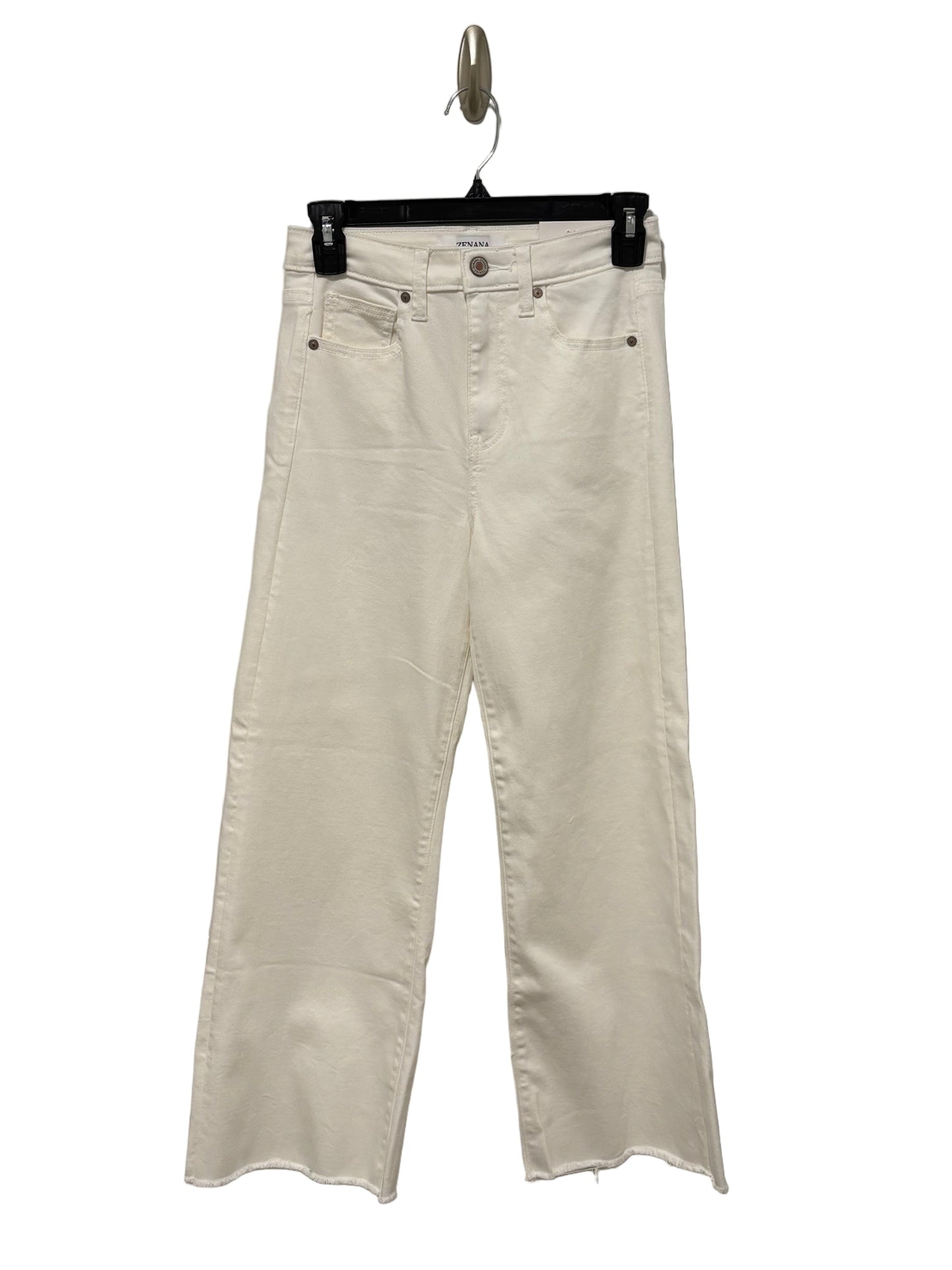 White Wide Leg Crop Denim