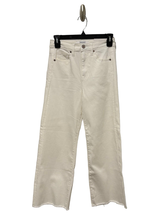 White Wide Leg Crop Denim