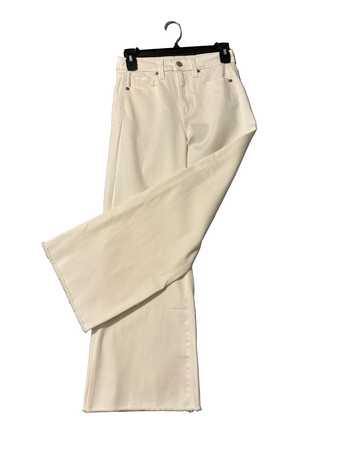 White Wide Leg Crop Denim