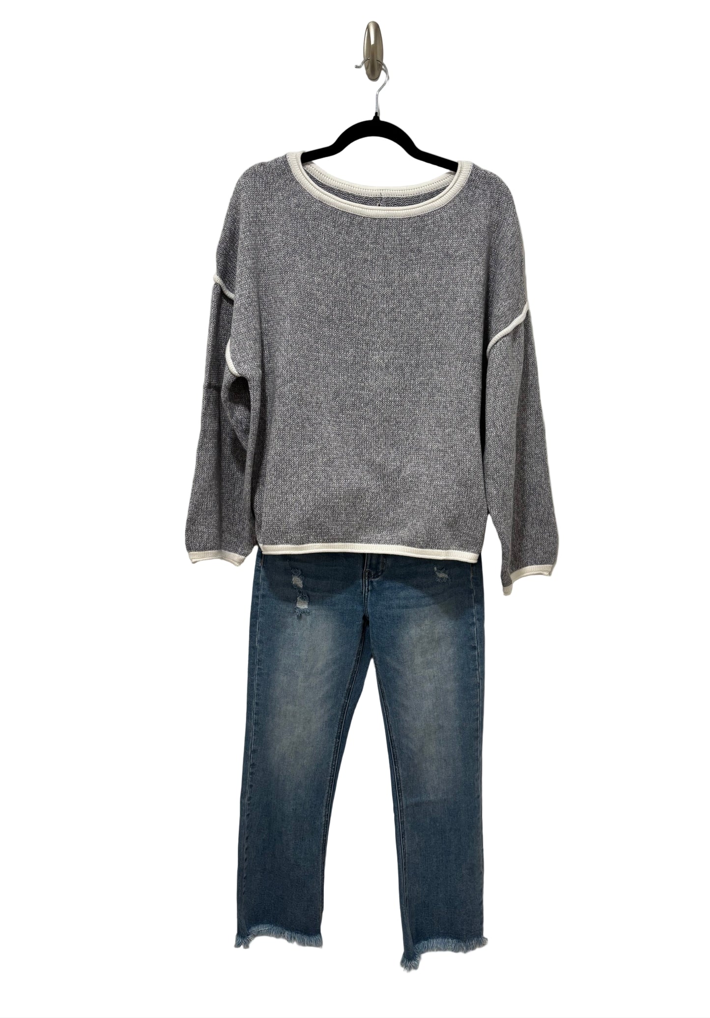 Casual Crew Neck Pullover Sweater
