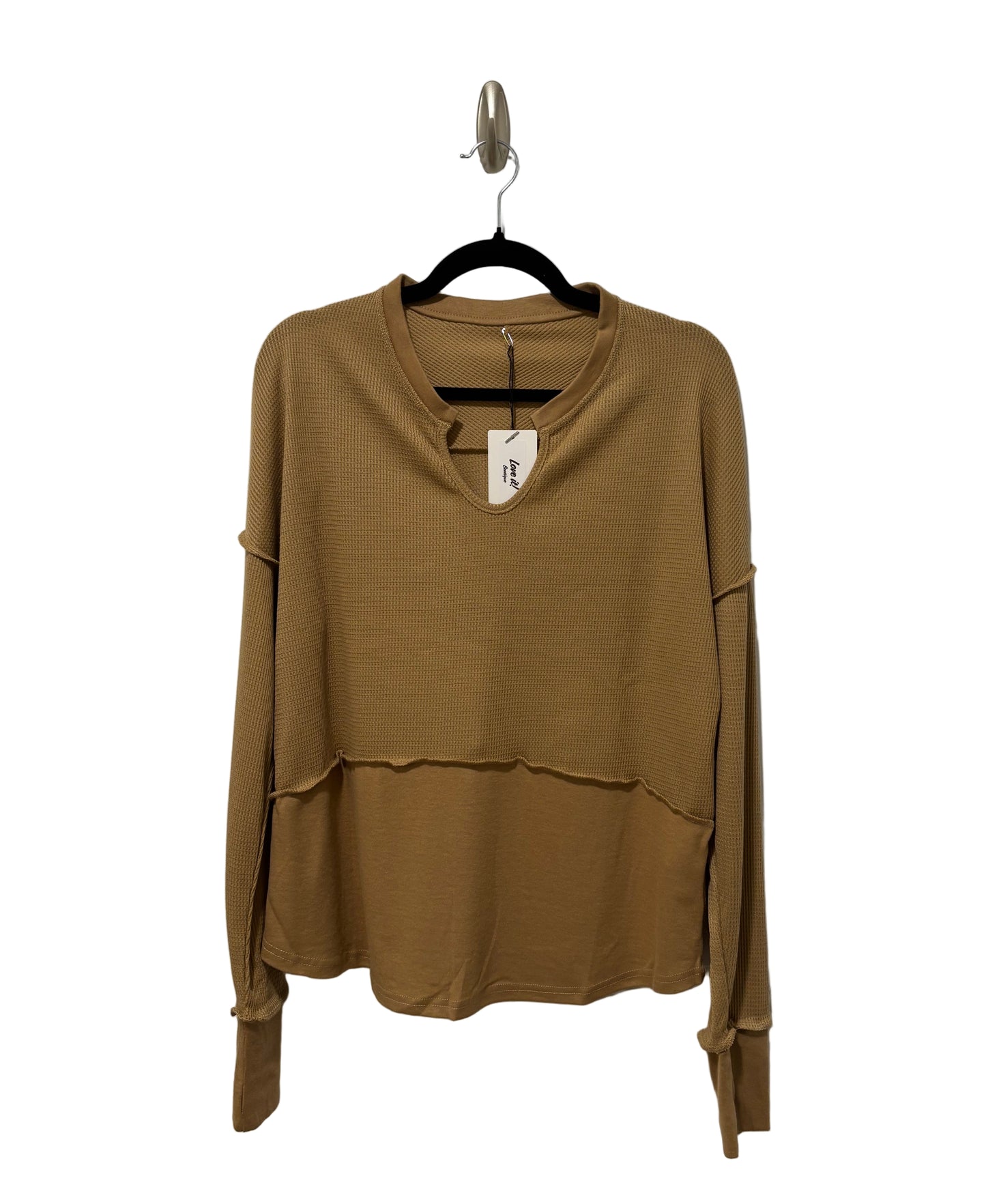 Patchwork Long Sleeve Casual Top