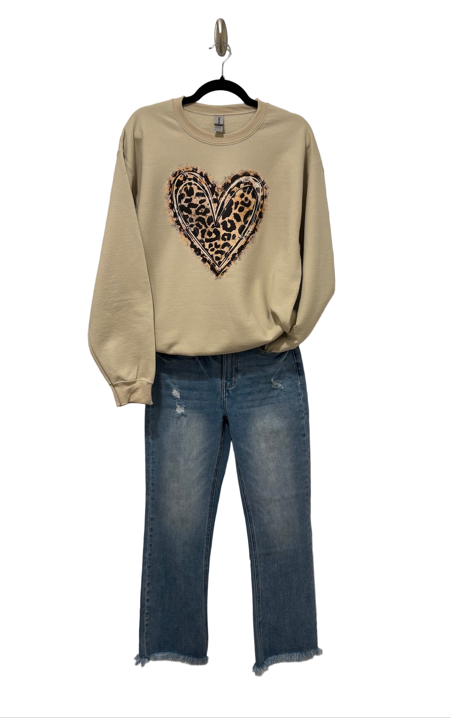 Leopard Heart Sweatshirt