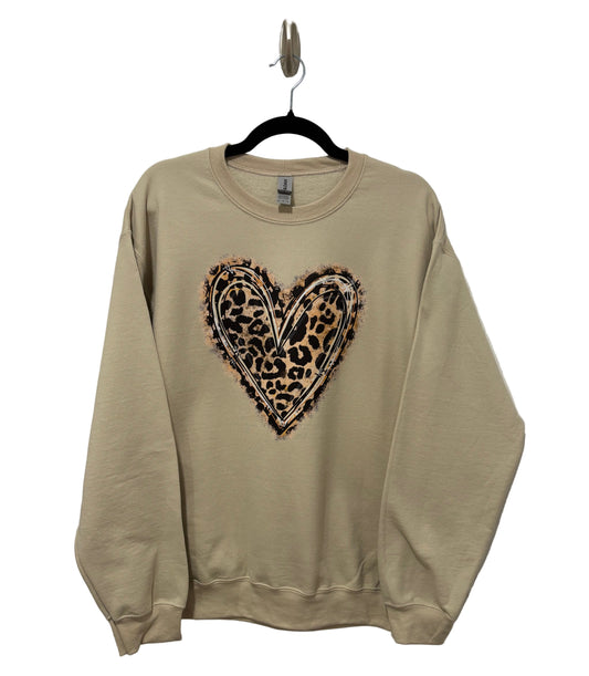 Leopard Heart Sweatshirt
