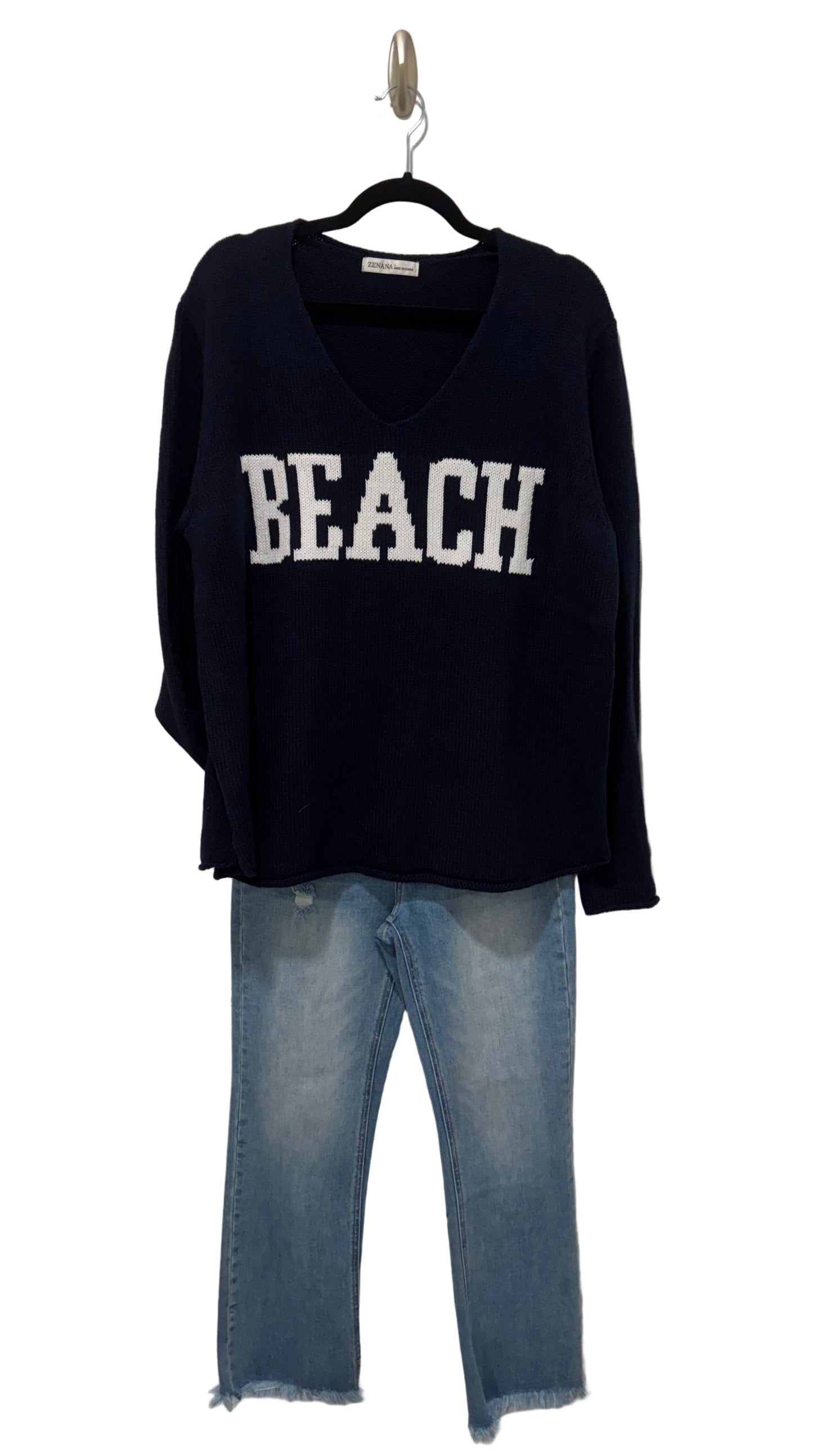 Beach V Neck Sweater