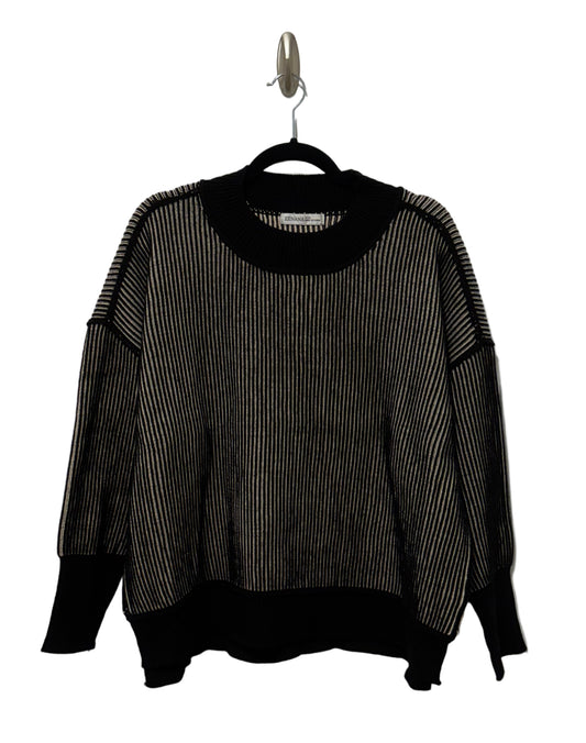 Exposed Seam Two Tone Sweater
