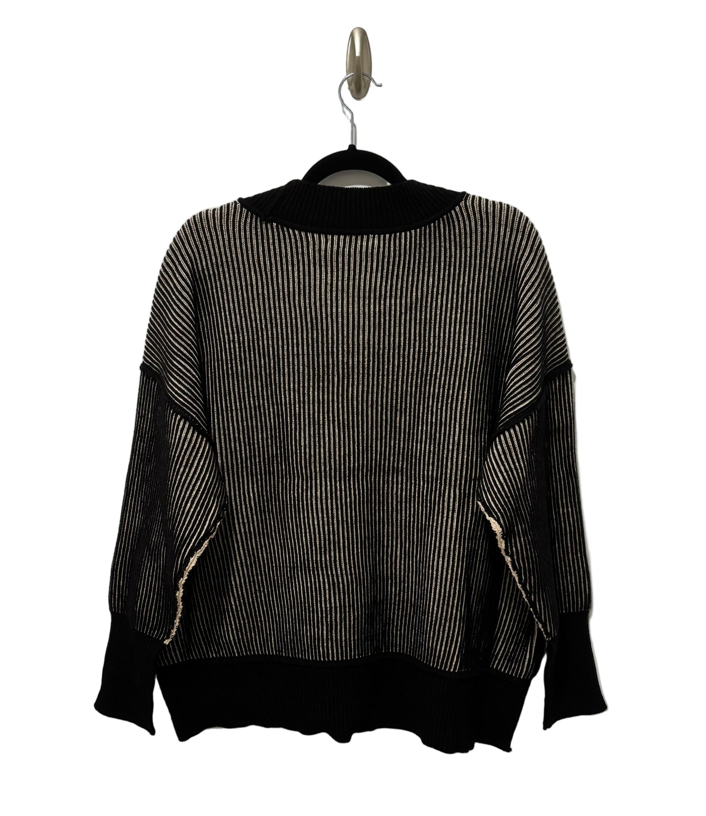 Exposed Seam Two Tone Sweater