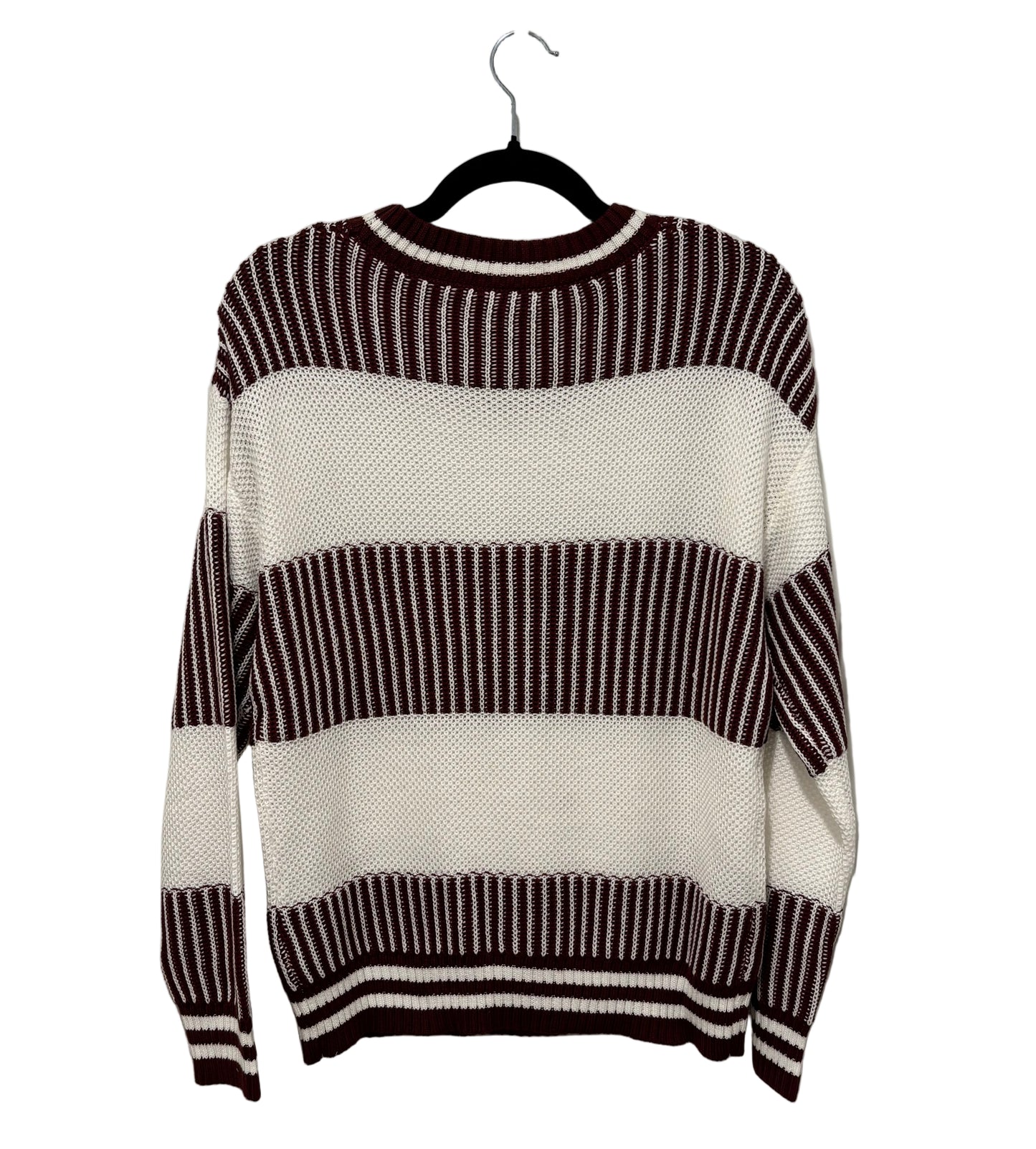 Brown Two Tone Striped Sweater