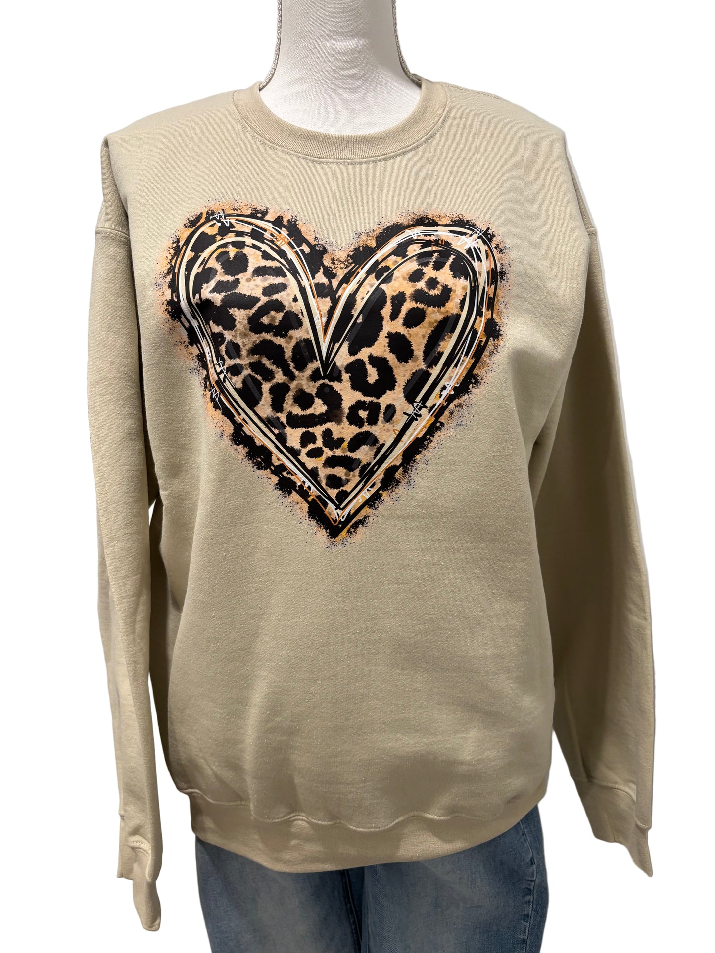 Leopard Heart Sweatshirt